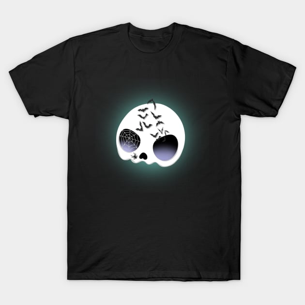 Skull With Bats T-Shirt by JM's Designs